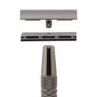 The Great Living Co Premium Double Edge Safety Razor Plus Blades - Gun Metal Grey